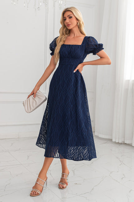 Robe Midi Rose À Motifs - gallery 4