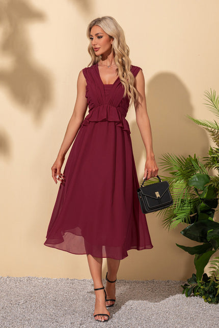 Robe Midi Noire Ajourée - gallery 2