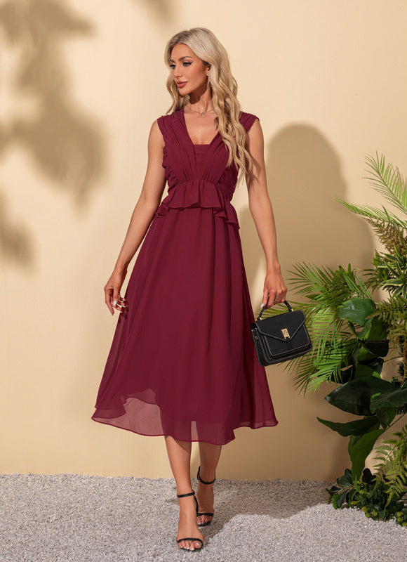 Robe Midi Noire Ajourée - gallery 2