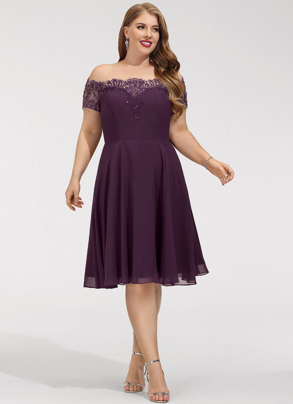 Robe Midi Élégance Pourpre Aérienne - gallery 7