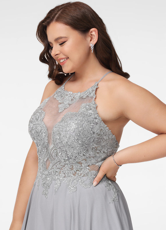 Robe Midi Grise Éclatante - gallery 9