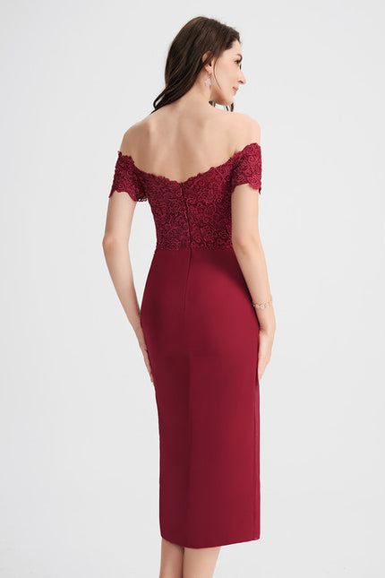 Robe Midi Chaleur Écarlate - gallery 3