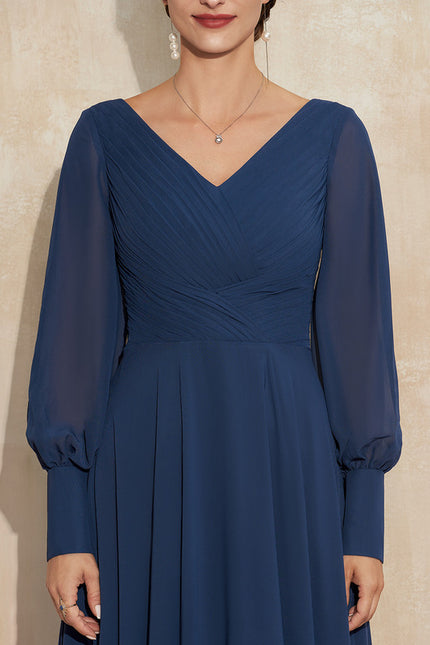 Robe Midi Fluide Marine - gallery 1