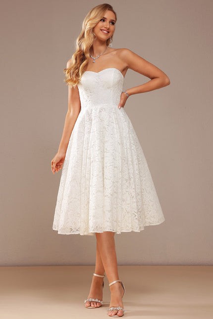 Robe Midi Dentelle Aérée - gallery 4