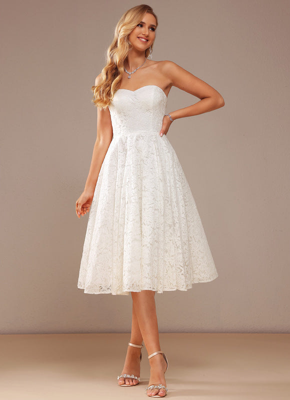 Robe Midi Dentelle Aérée - gallery 4