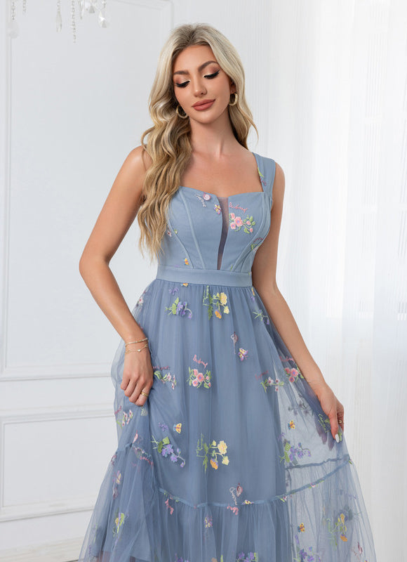 Robe Midi Tulle Vert Pâle - gallery 9