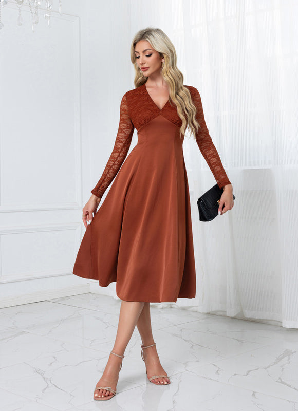Robe Midi Rustique Élégante - gallery 1