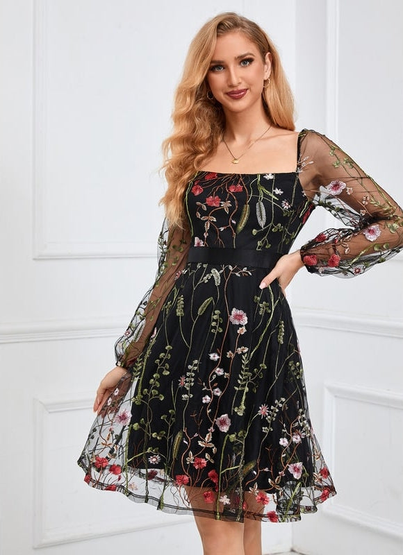 Robe Midi Écarlate Organza - gallery 9