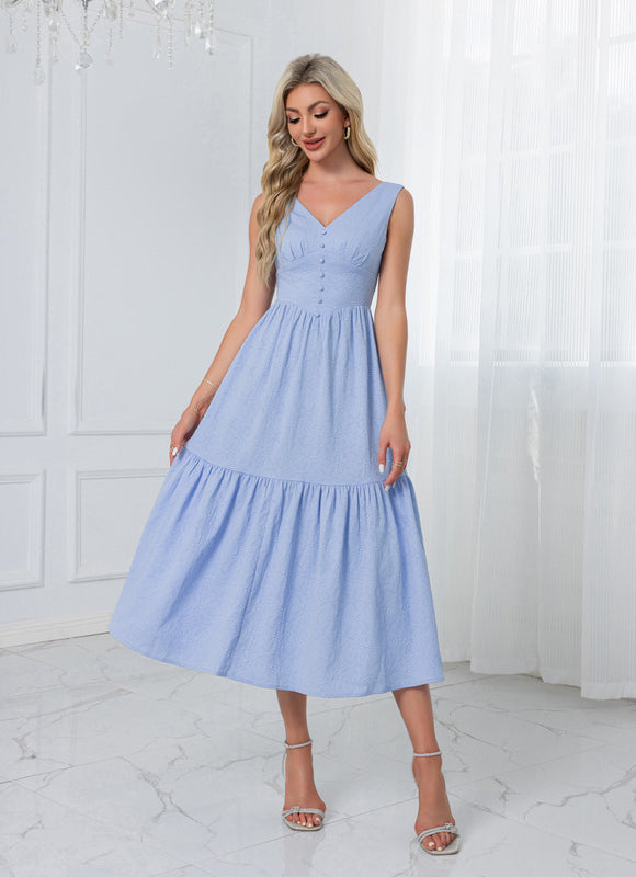 Robe Midi Manches Bouffantes - gallery 1