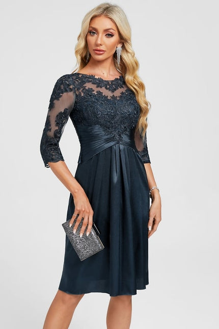 Robe Midi Satin Brodée - gallery 4