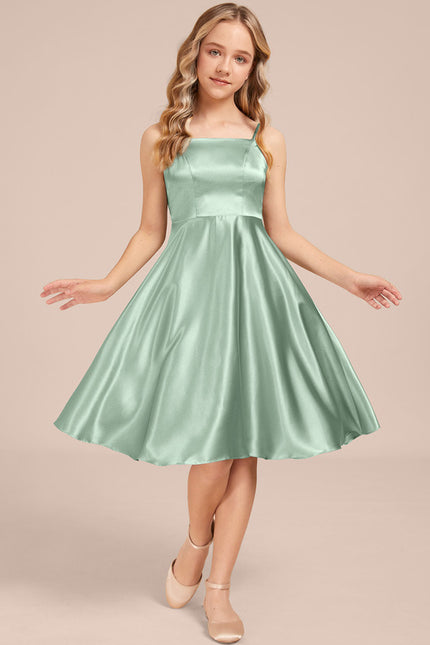 Robe Midi Satinée Verte
