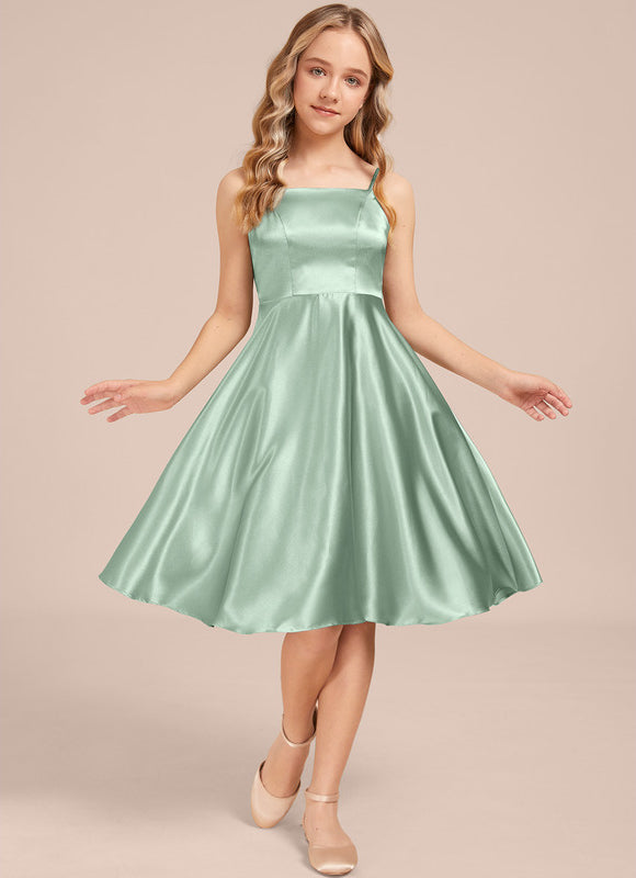 Robe Midi Satinée Verte