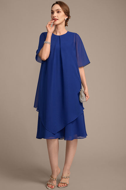 Robe Midi Fluide Bleu Royal - gallery 3