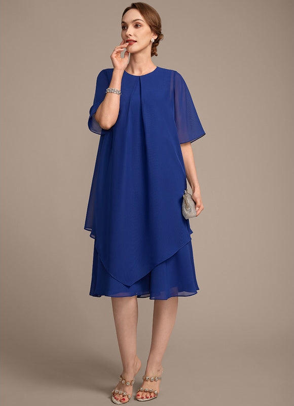 Robe Midi Fluide Bleu Royal - gallery 3
