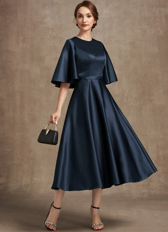 Robe Midi Élégance Nacrée