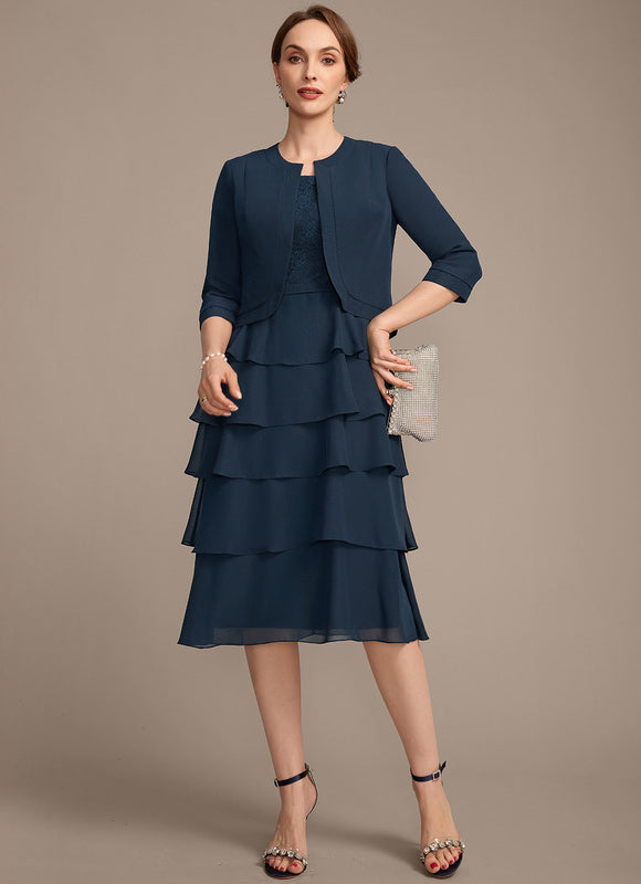 Robe Midi Mousseline Volants - gallery 2