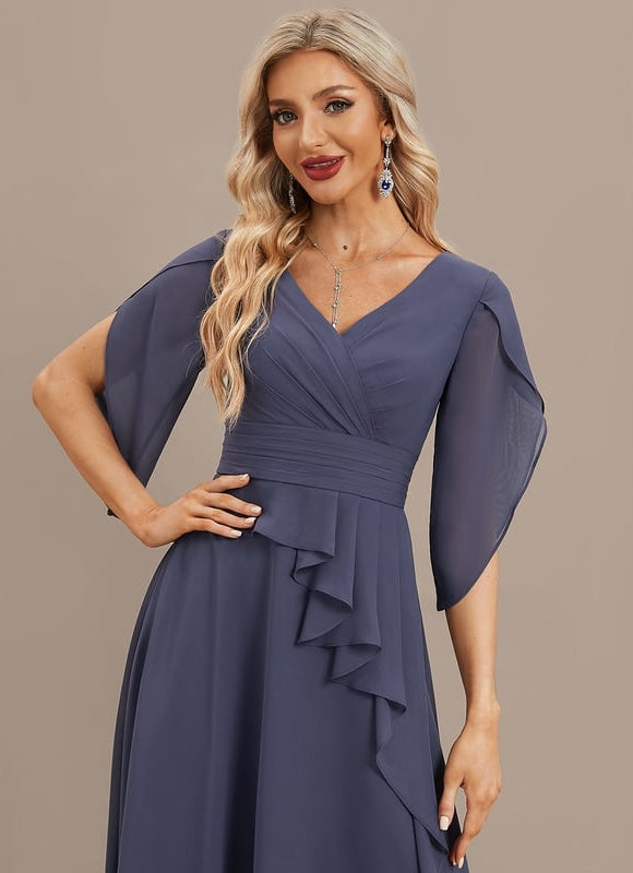 Robe Midi Fluide Grisâtre - gallery 4