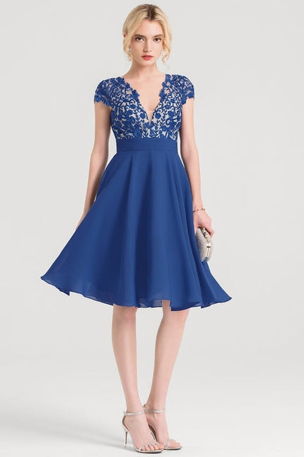 Robe Midi Bleu Envoûtant - gallery 2