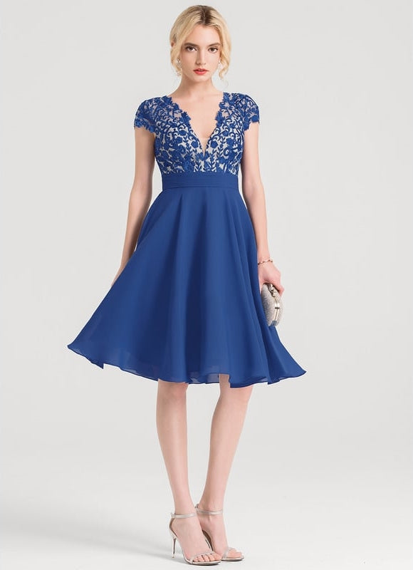 Robe Midi Bleu Envoûtant - gallery 2