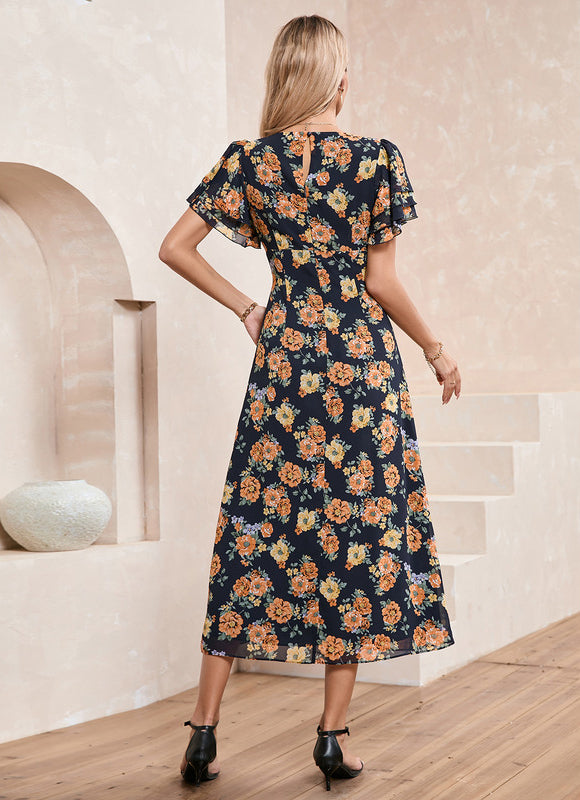 Robe Midi Florale Légère - gallery 3
