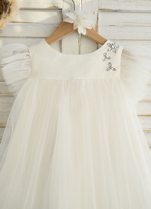 Robe Midi Enfant Tulle Satiné - gallery 2
