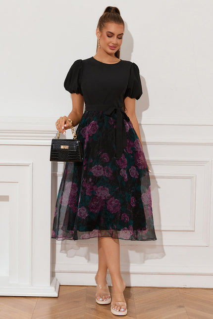 Robe Midi Organza Noire