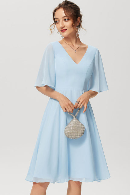 Robe Midi Aérienne Marine - gallery 2