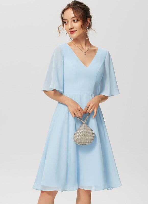 Robe Midi Aérienne Marine - gallery 2