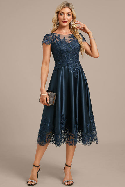 Robe Midi Satinée Élégante - gallery 5