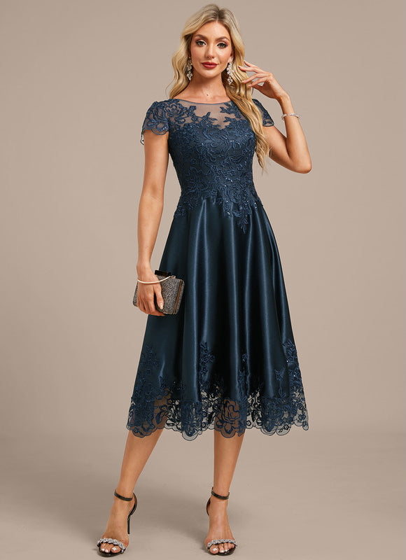 Robe Midi Satinée Élégante - gallery 5