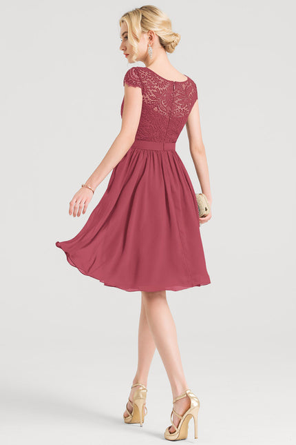Robe Midi Dentelle Aubergine - gallery 9