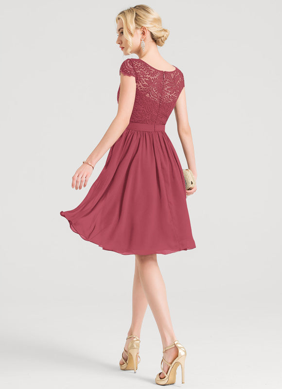 Robe Midi Dentelle Aubergine - gallery 9