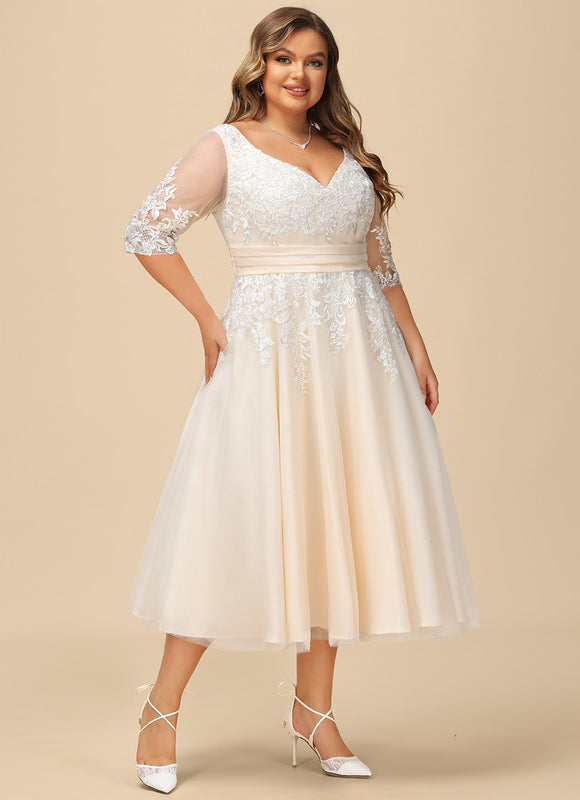 Robe Midi Élégance Crème - gallery 7