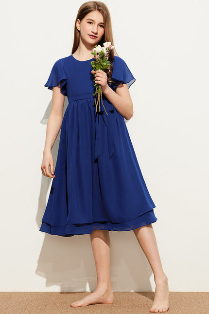 Robe Midi Bleu Flottante - gallery 1