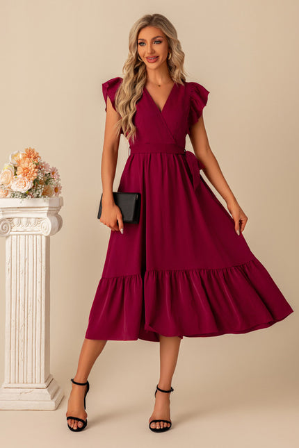 Robe Midi Manches Bouffantes - gallery 1