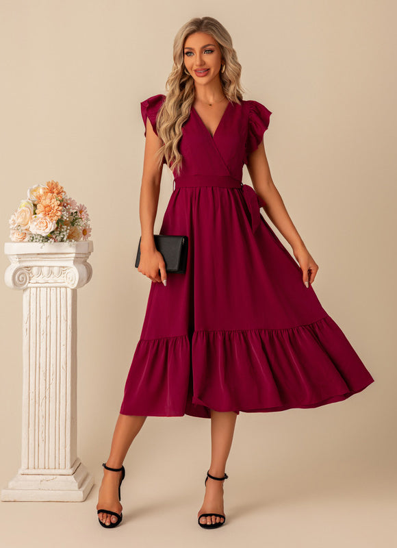 Robe Midi Manches Bouffantes - gallery 1