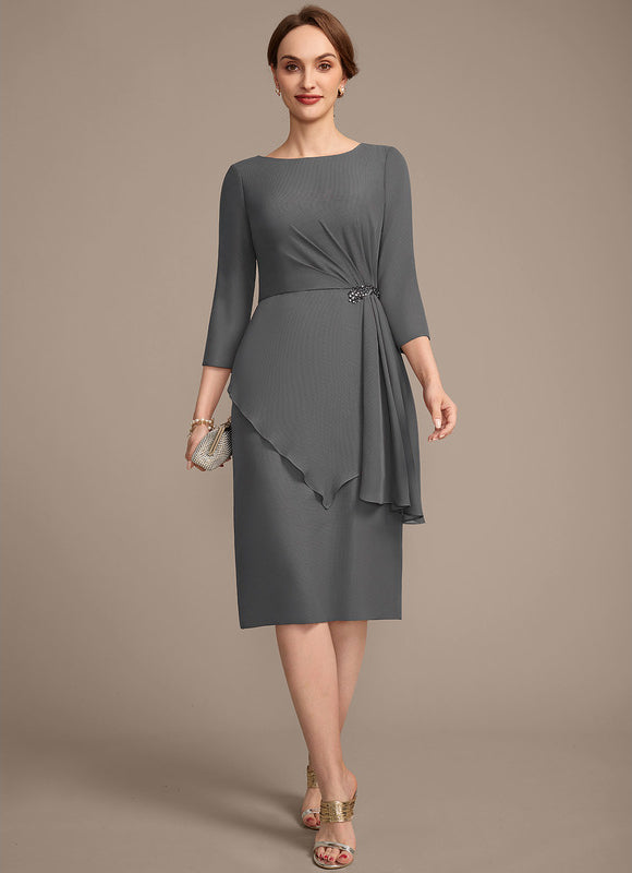 Robe Midi Marine Élégante - gallery 1