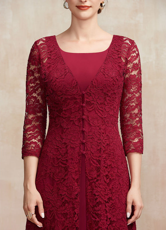 Robe Midi Aérienne Bordeaux - gallery 7