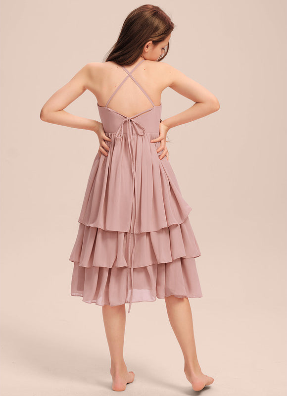 Robe Midi Volante Rose - gallery 2