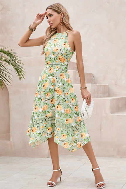 Robe Midi Midi Floral Aquatique - gallery 1