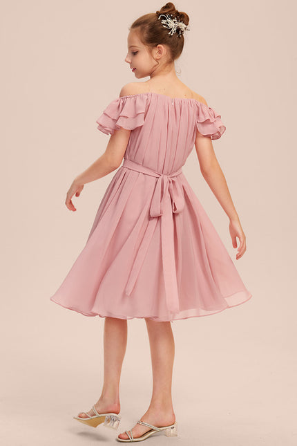 Robe Midi Chiffon Rosée - gallery 4