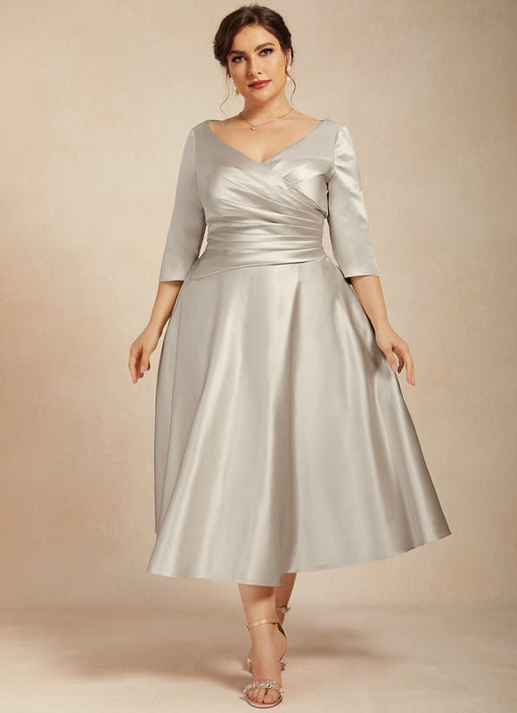 Robe Midi Satinée Éclipse - gallery 7