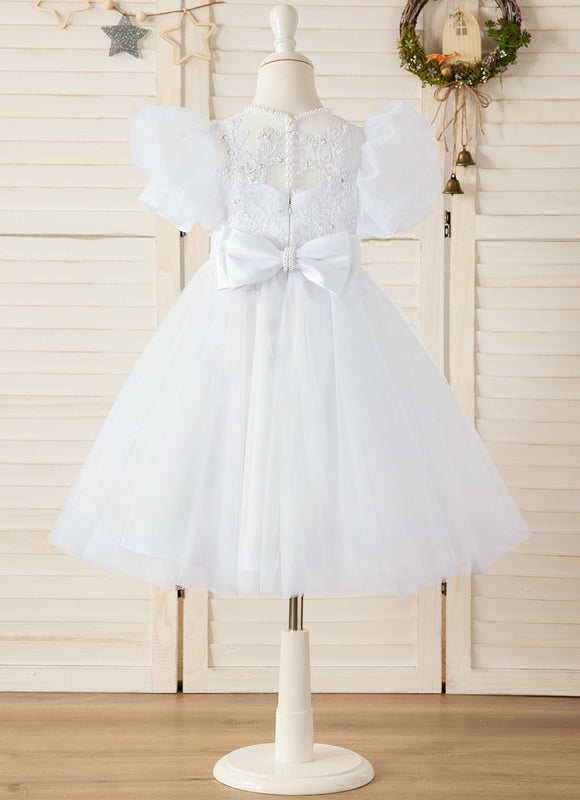 Robe Midi Tulle Blanche Enfant - gallery 9