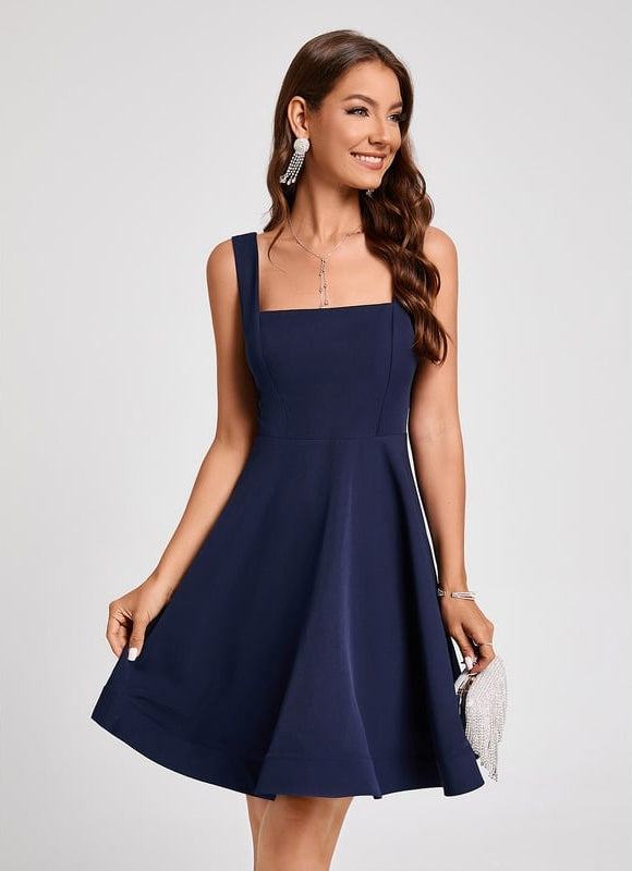 Robe Midi Aline Marine - gallery 6