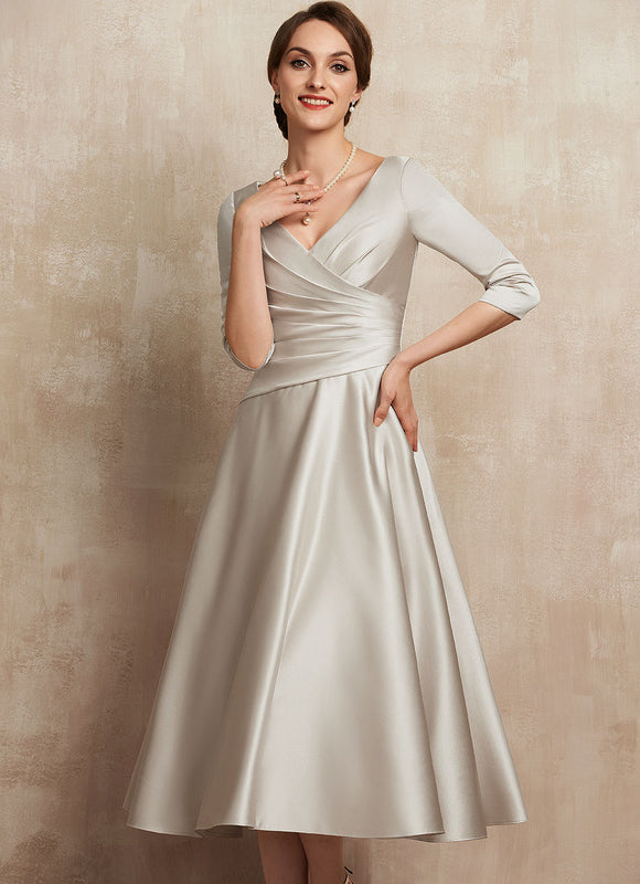 Robe Midi Satinée Éclipse - gallery 3