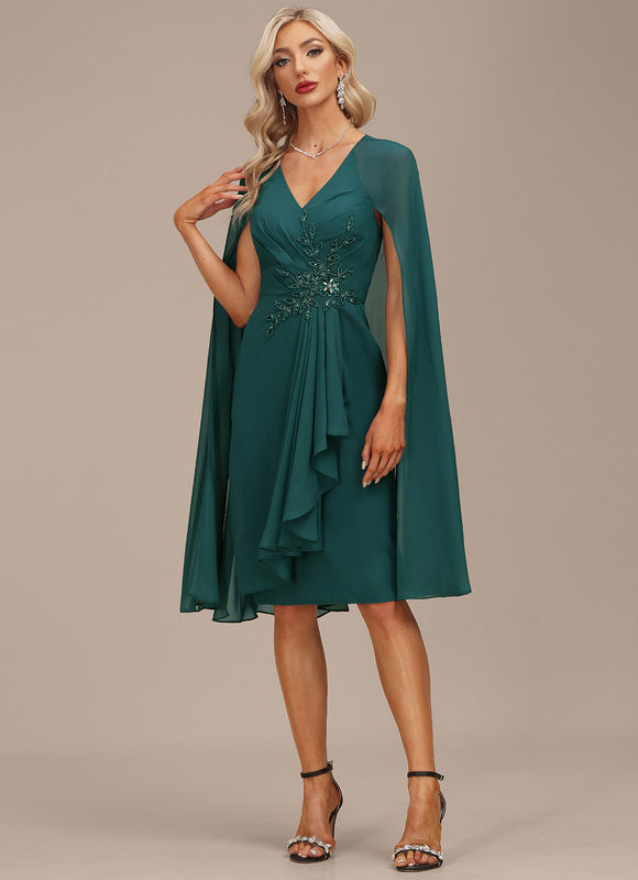 Robe Midi Chiffon Drapée - gallery 1