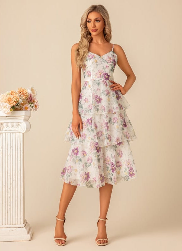 Robe Midi Cascade Florale - gallery 4