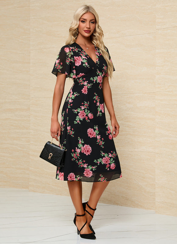 Robe Midi Florale Légère - gallery 5
