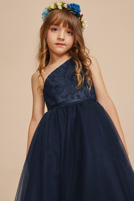 Robe Midi Tulle Une-Épaule - gallery 9