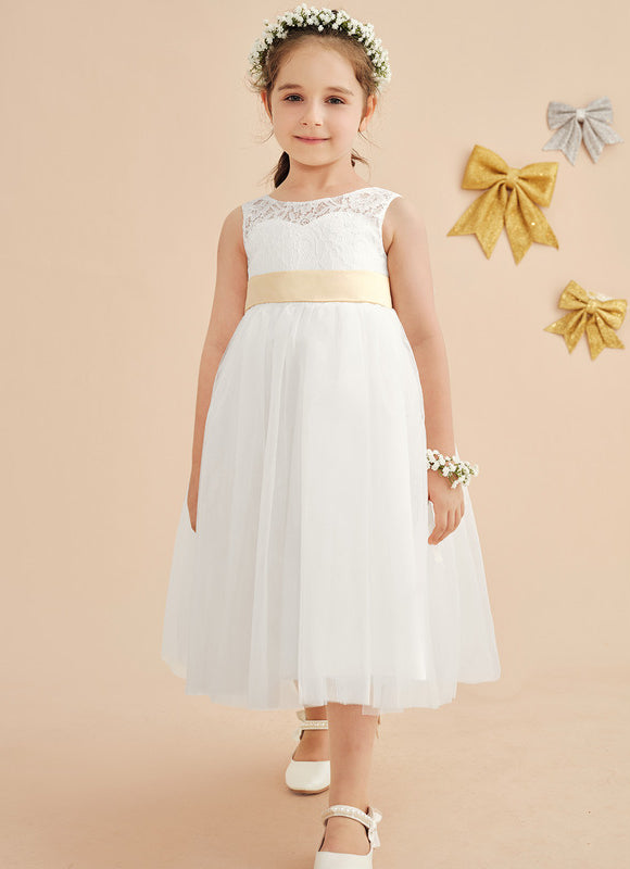 Robe Midi Écru Enfant - gallery 9